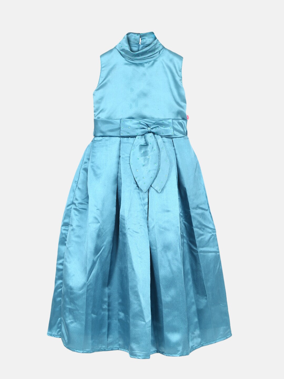 

V-Mart Blue Satin Midi Party Wear Dress