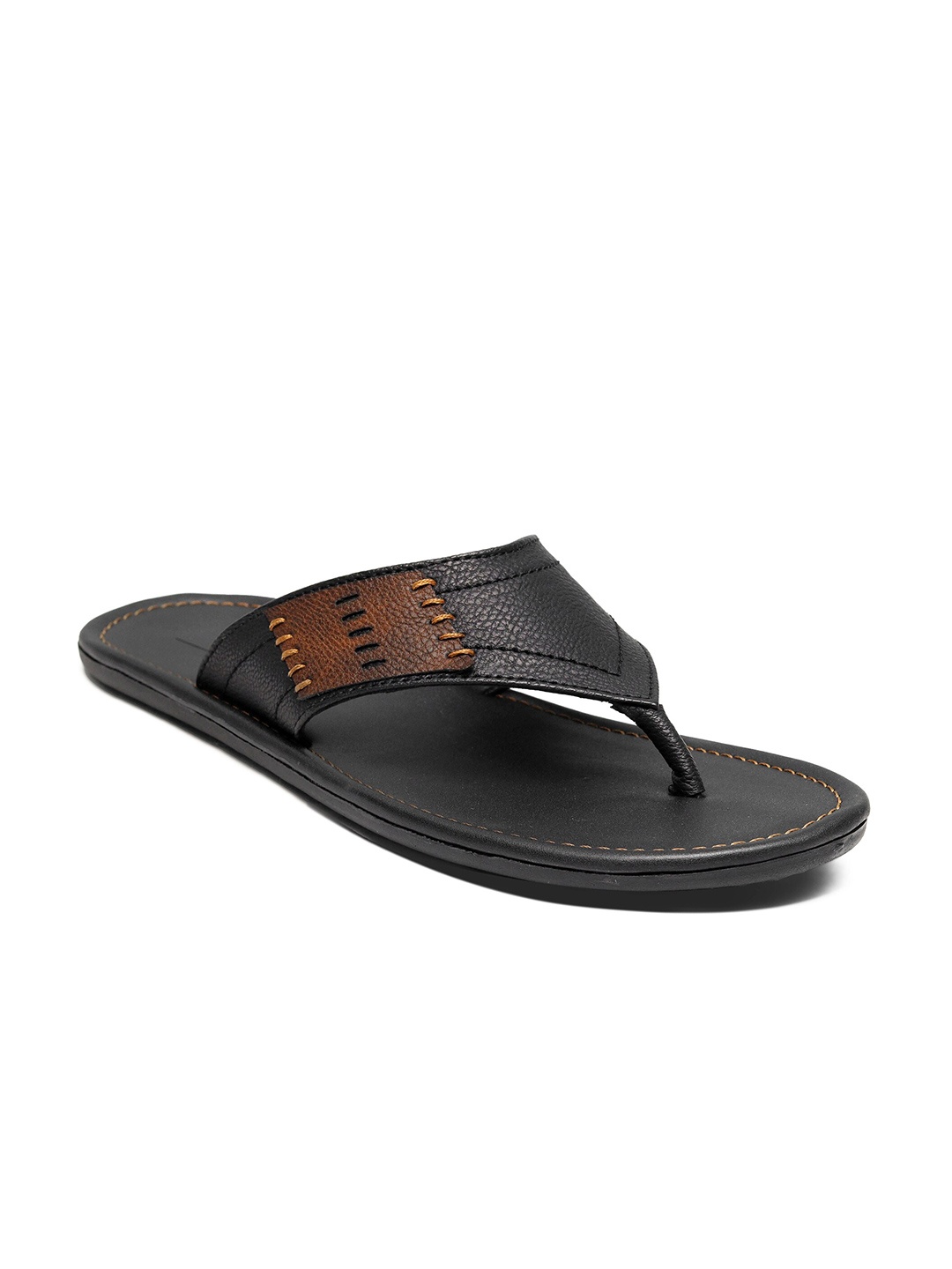 

birgos Men Black Comfort Sandals