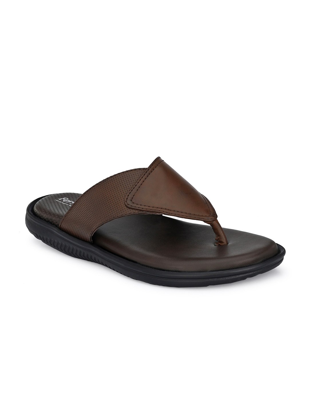 

birgos Men Brown & Black Comfort Sandals