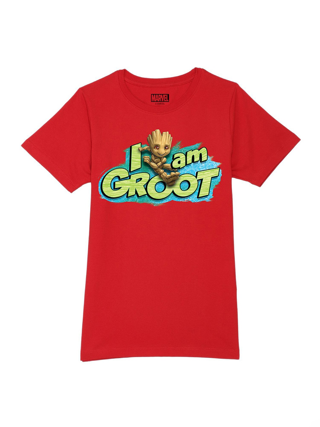 

Marvel by Wear Your Mind Boys Red Typography Printed T-shirt