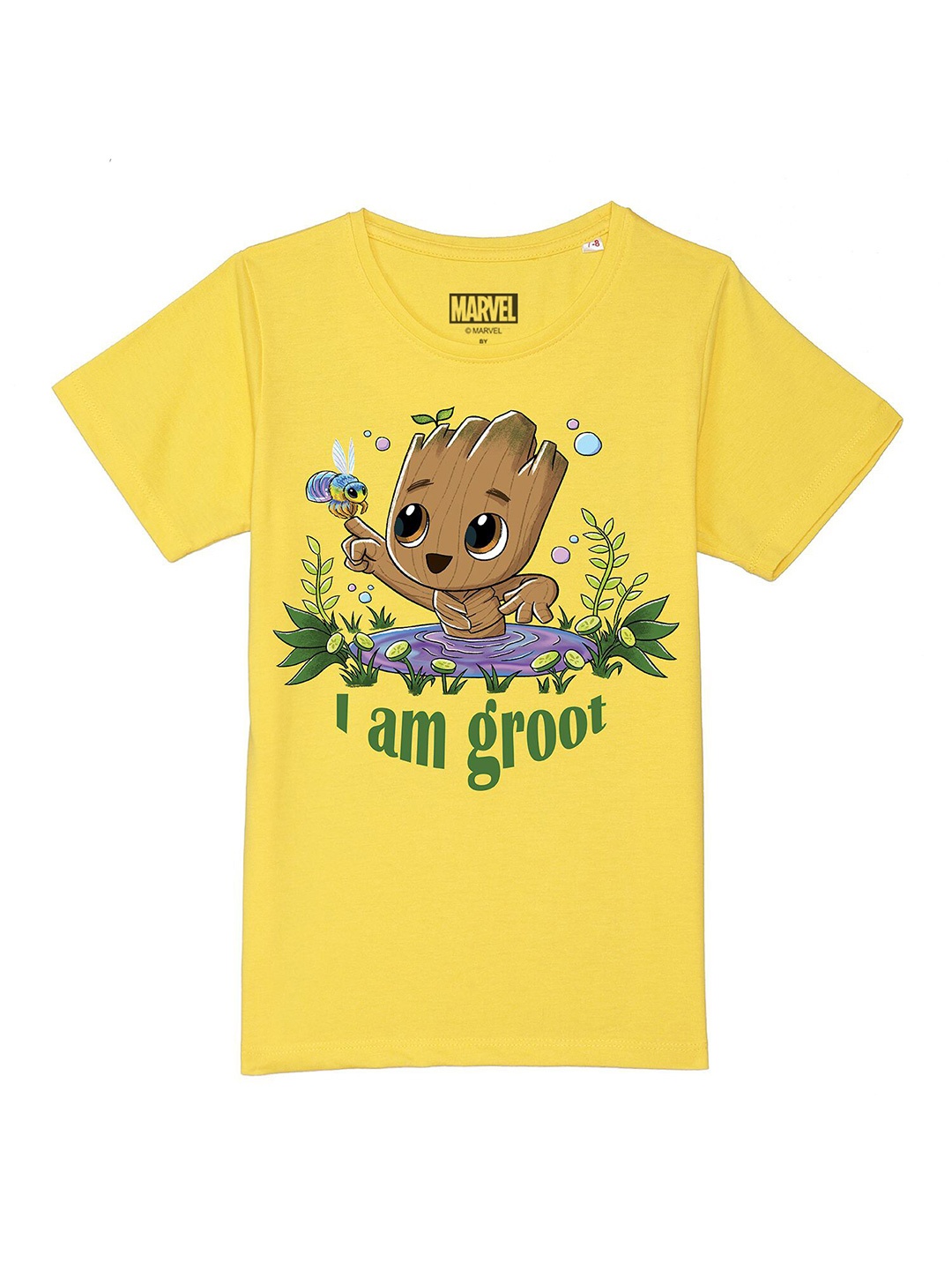 

Marvel by Wear Your Mind Boys Yellow Printed T-shirt