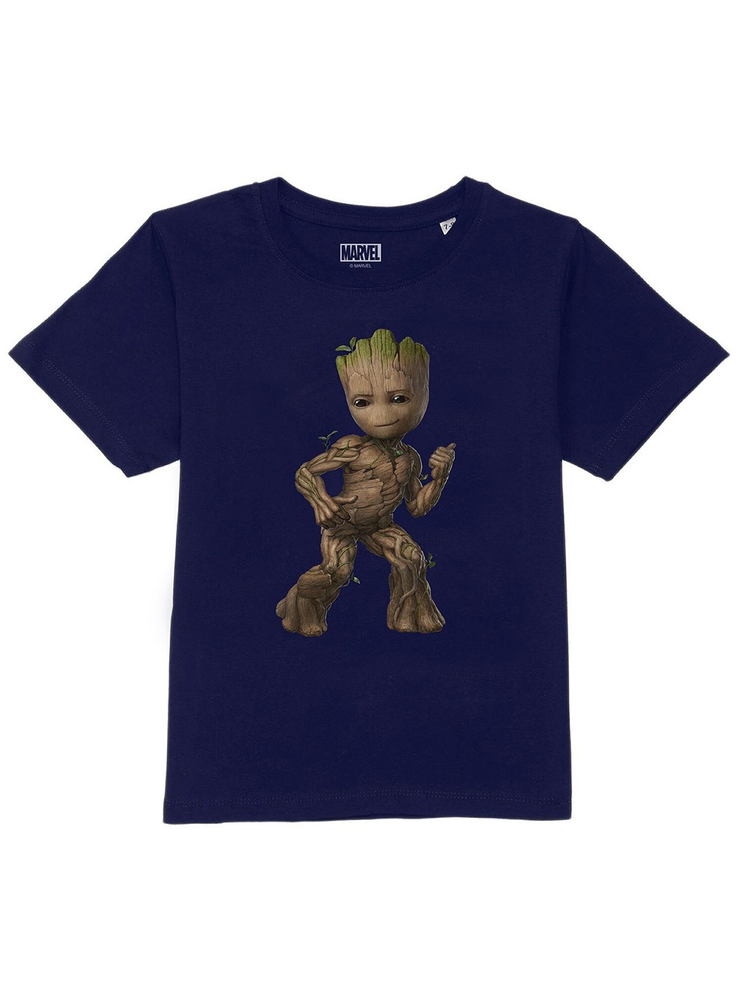 

Marvel by Wear Your Mind Boys Navy Blue Printed Applique T-shirt
