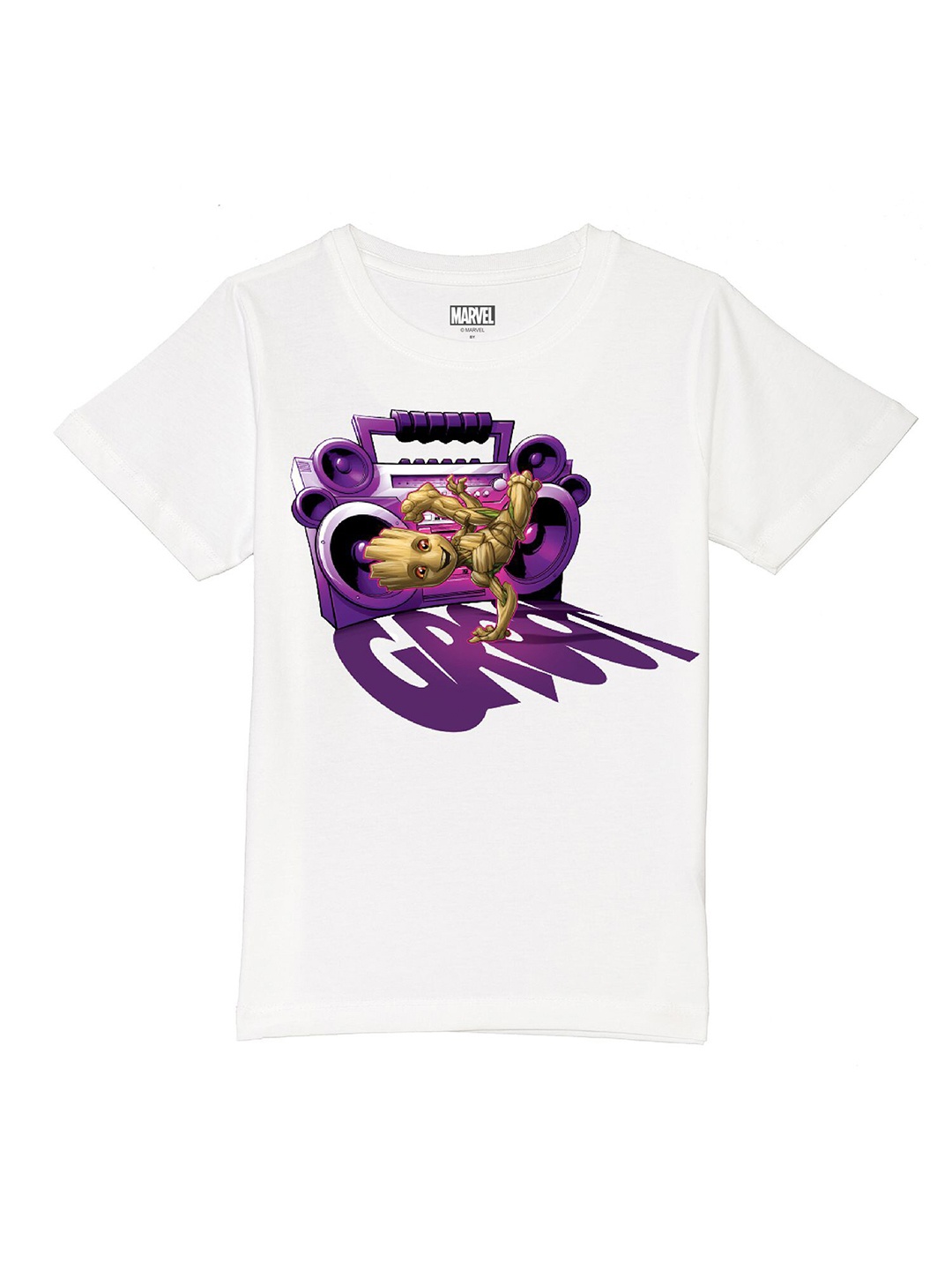

Marvel by Wear Your Mind Boys White Printed Round Neck T-shirt