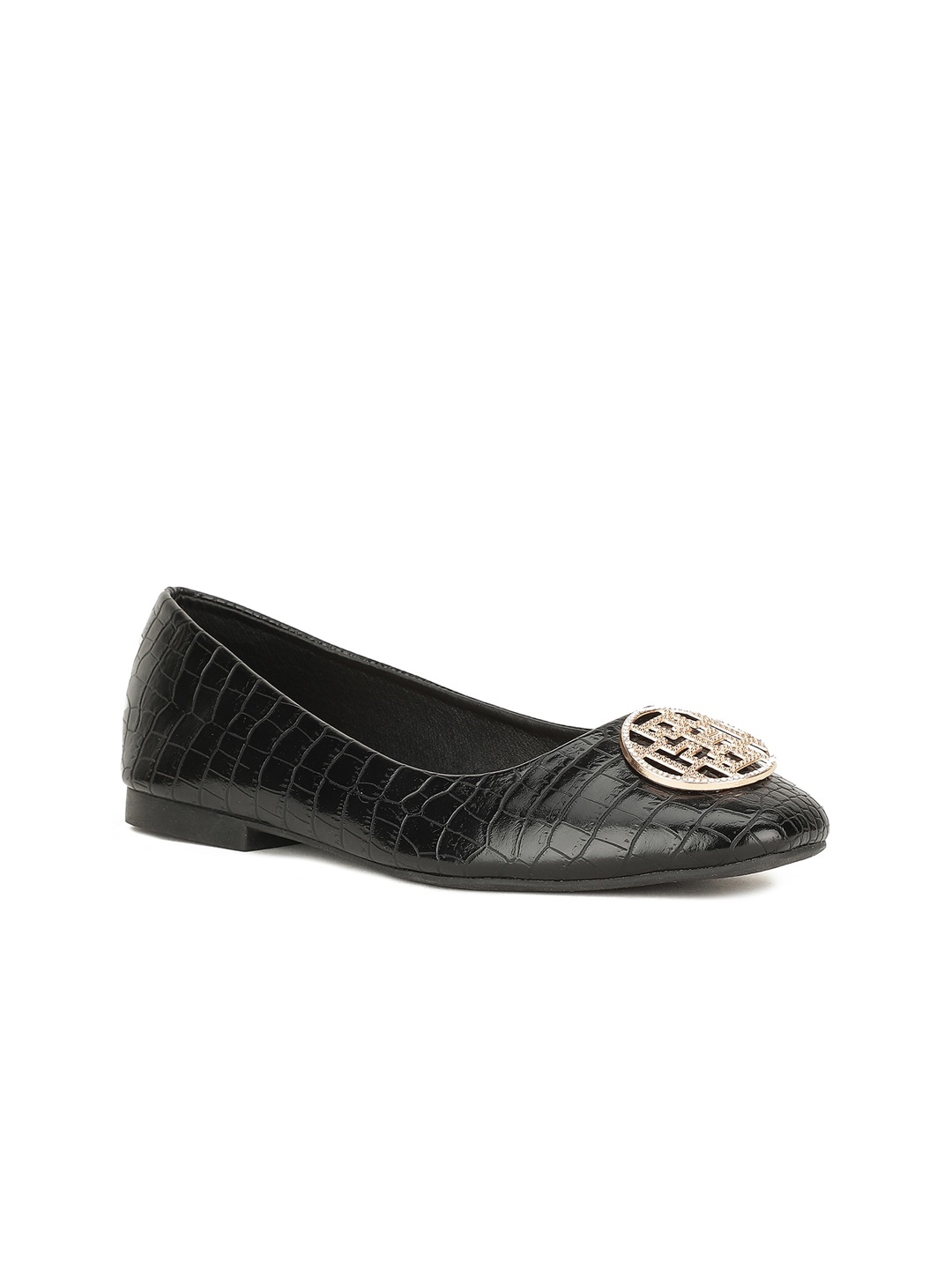 

Bata Women Black Textured Flats