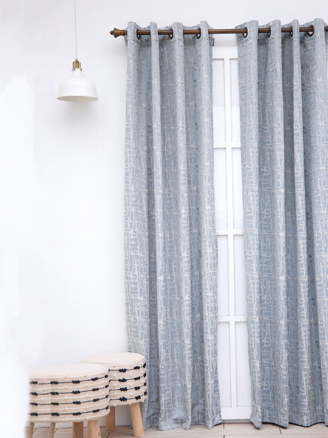 

Ariana Grey Self-Textured Design Door Curtain