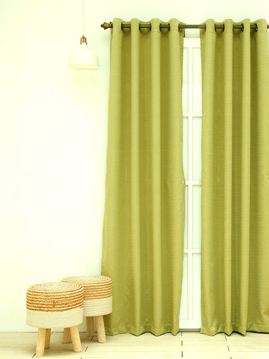 

Ariana Green Black Out Self Designed Long Door Curtain