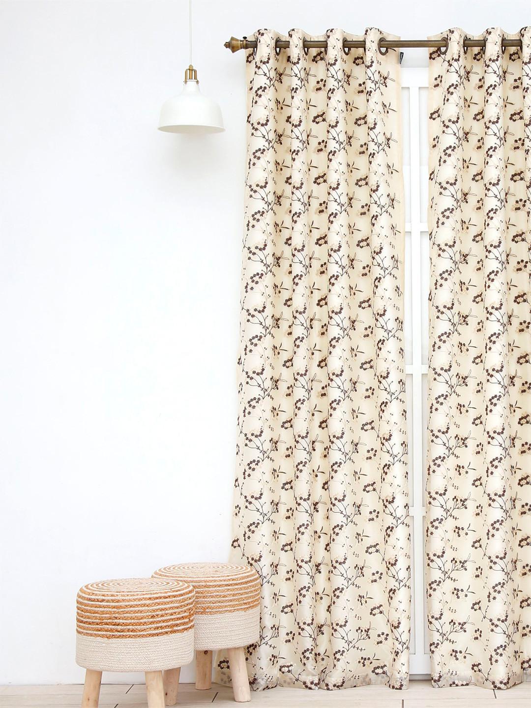 

Ariana Brown & Off White Floral Door Curtain