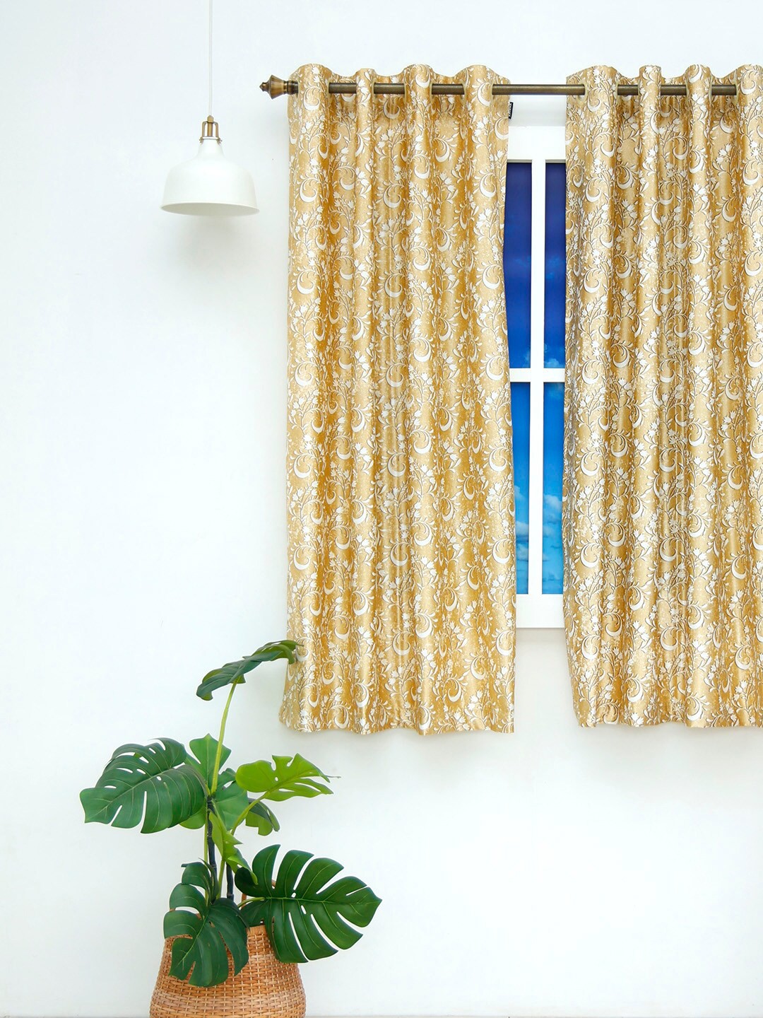 

Ariana Gold-Toned Floral Window Curtain