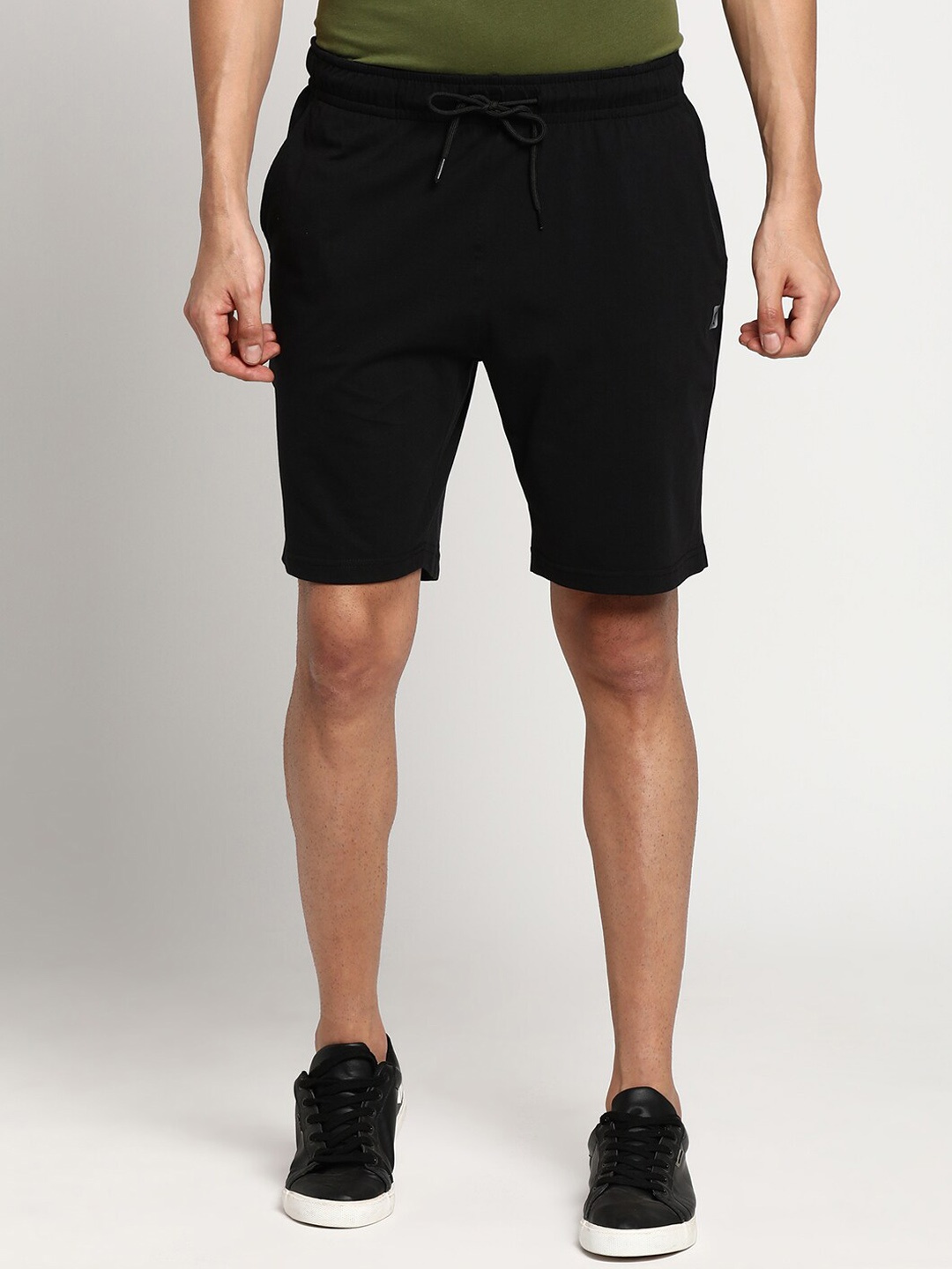 

Turtle Men Black Slim Fit Training or Gym Short