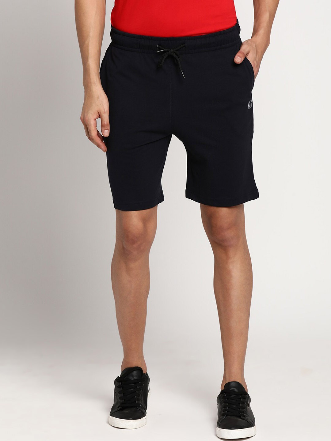 

Turtle Men Navy Blue Slim Fit Training or Gym Short