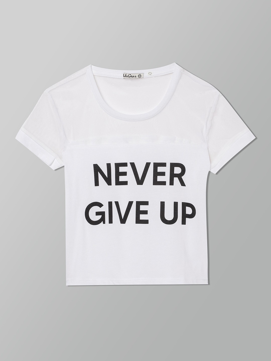 

UrGear Girls White Typography Print Round Neck Top
