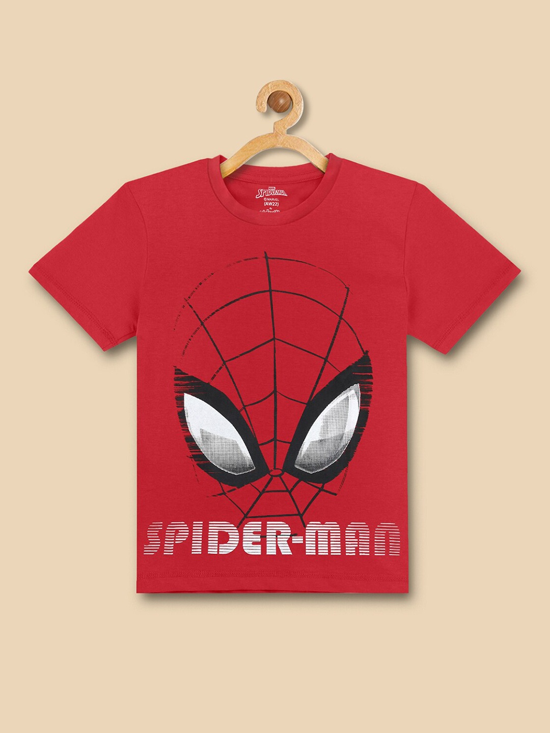 

Kids Ville Boys Red & Black Spider-Man Printed T-shirt