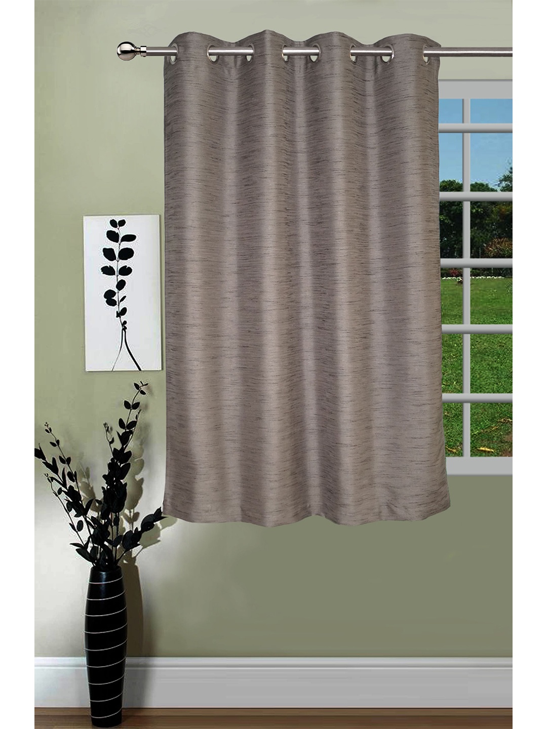 

Lushomes Grey Pack of 1 Window Curtain