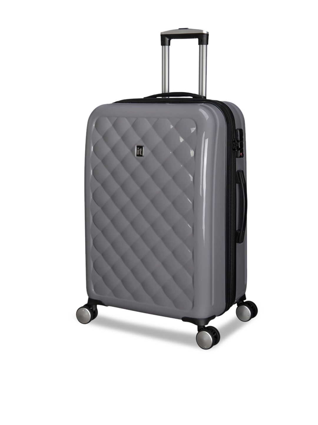 IT luggage Grey Fashionista Hard-Sided Medium Trolley Bag