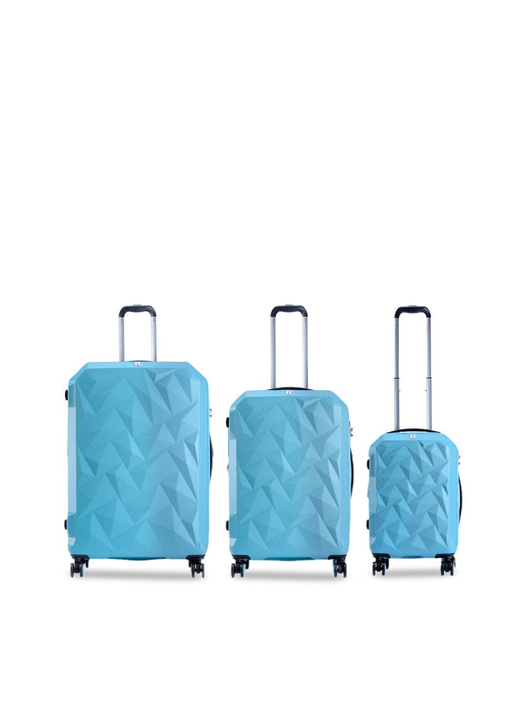 

IT luggage Pack Of 3 Blue Textured Trolley Bag