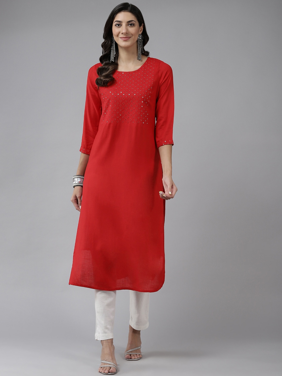 

Prakrti Women Red Kurta