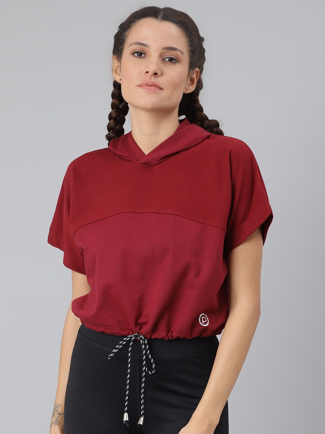

Pritla Red Extended Sleeves Top
