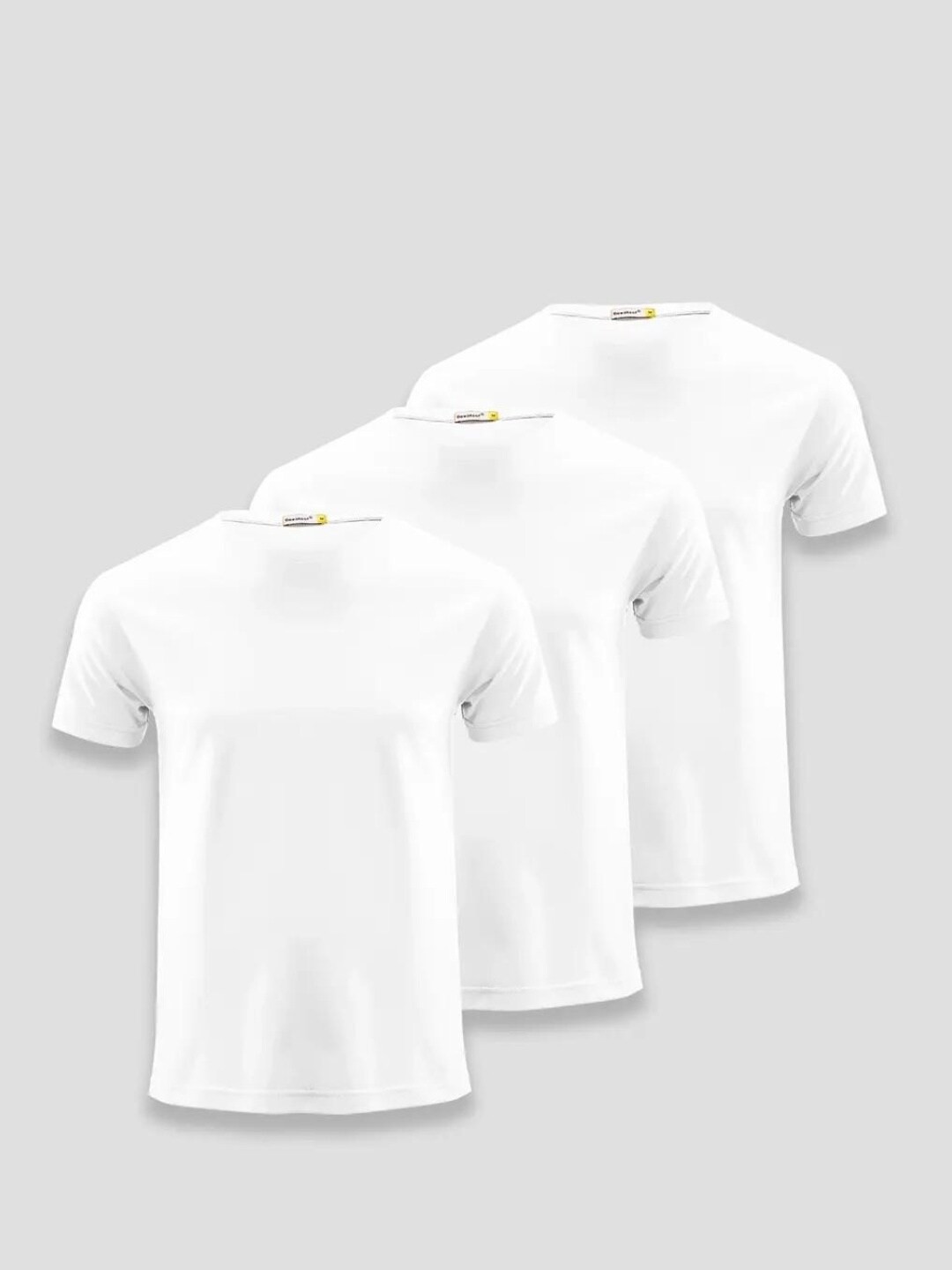 

Bewakoof Men White 3 V-Neck Pure Cotton T-shirt