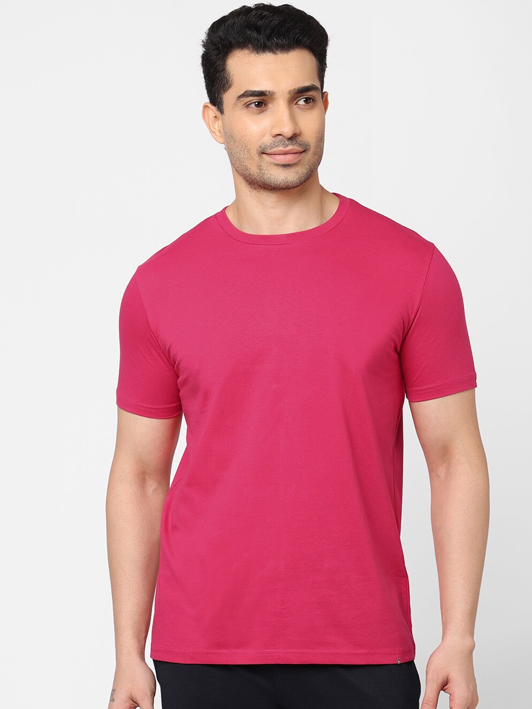 

Sweet Dreams Men Pink Solid Lounge T-shirts