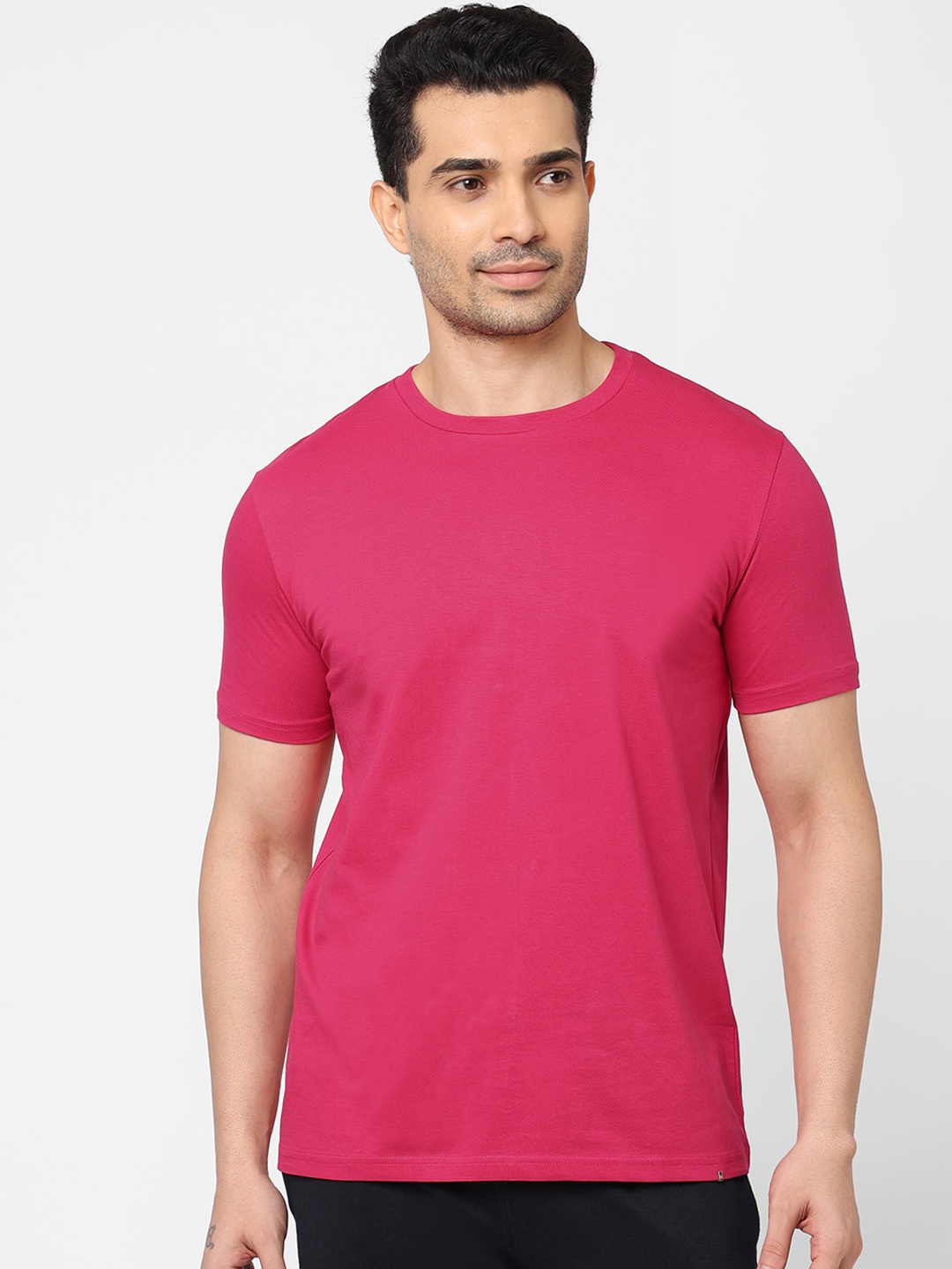 

Sweet Dreams Men Pink Solid Lounge T-shirts