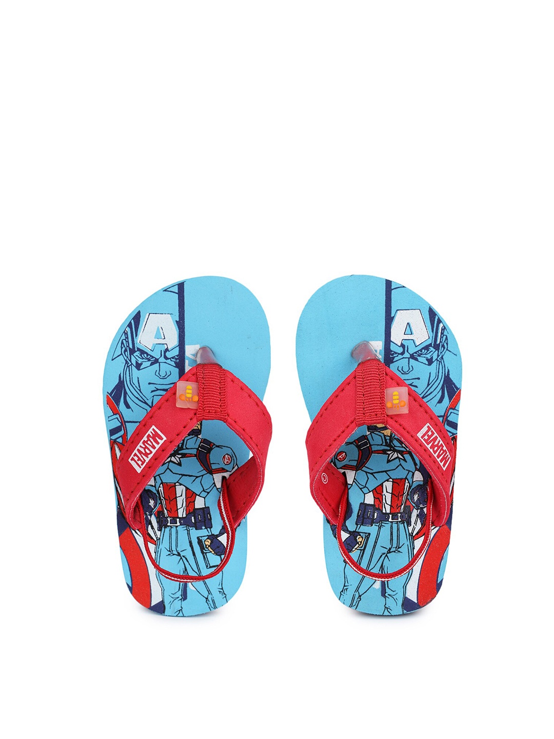 

toothless Boys Blue & Red Marvel Avengers Printed Rubber Thong Flip-Flops