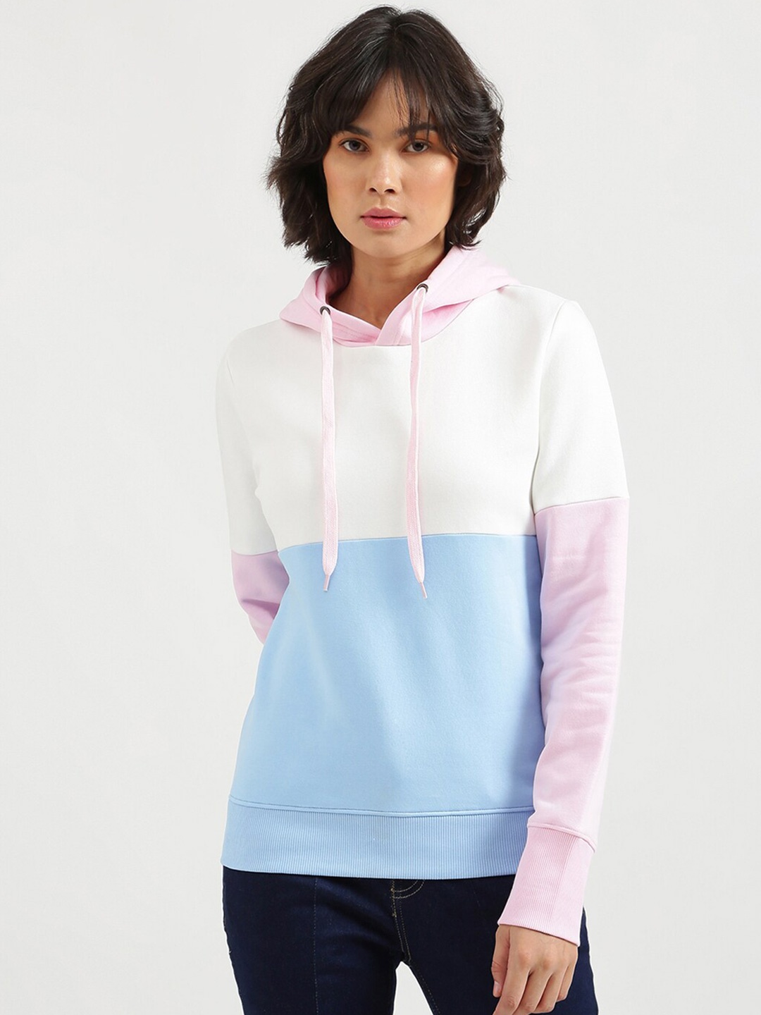 

United Colors of Benetton Women Multicoloured Colourblocked Sweatshirt, Multi
