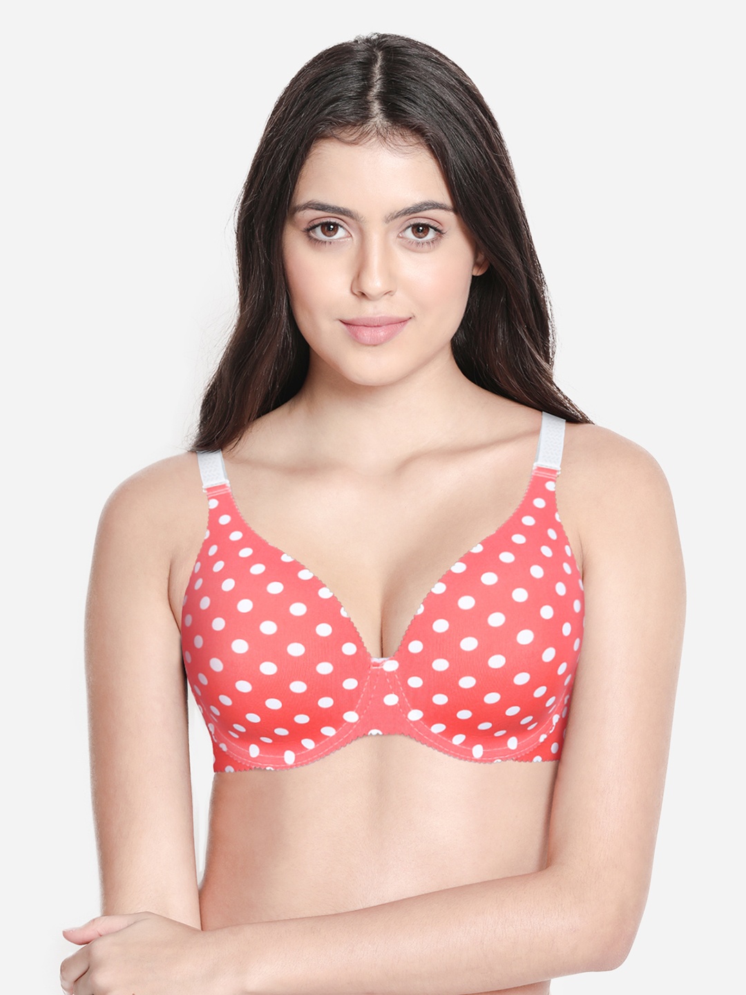 

shyaway Pink & White Bra Underwired Lightly Padded Bra