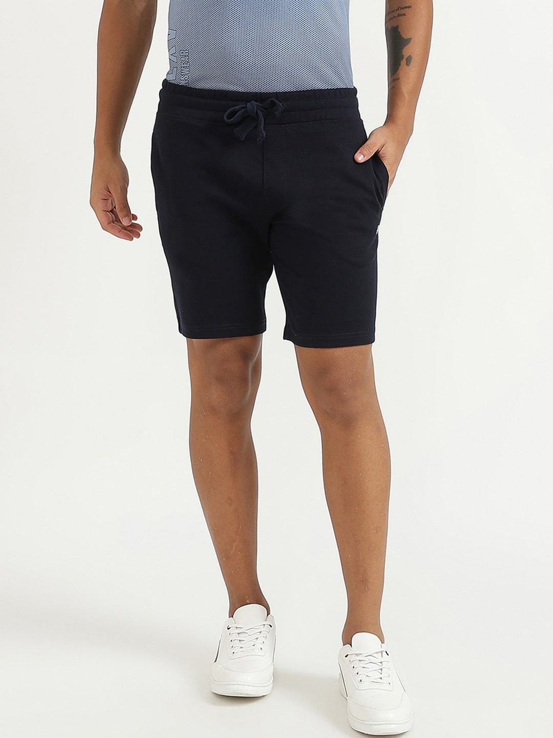 

United Colors of Benetton Men Navy Blue Shorts