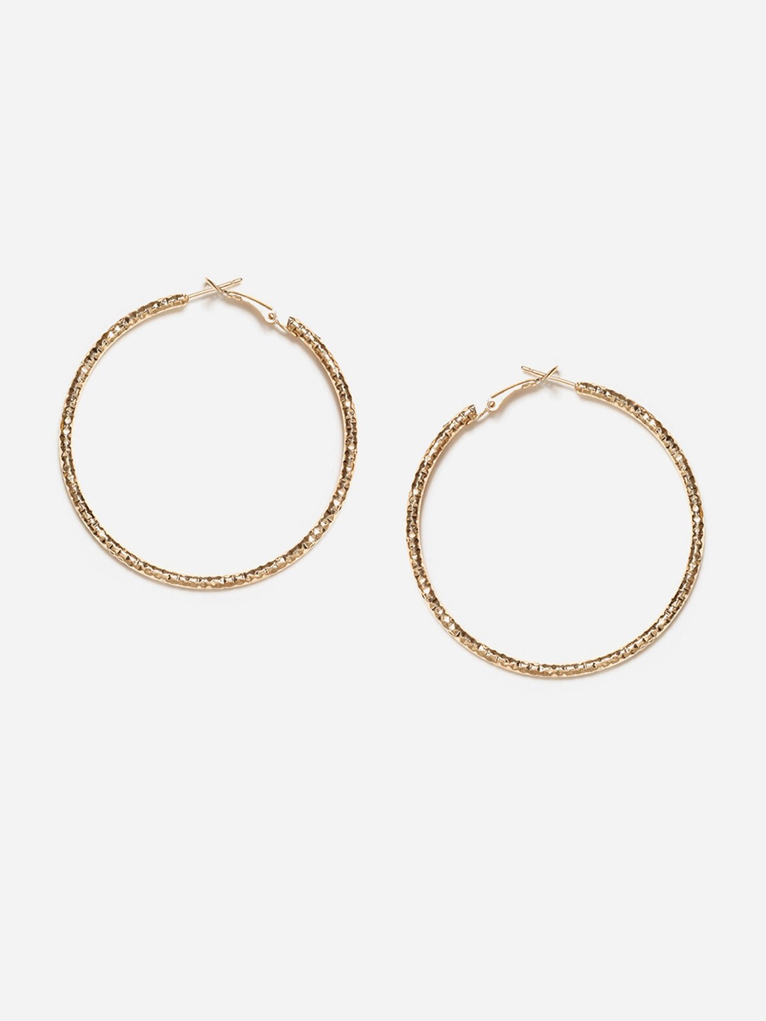 

W Gold-Toned Circular Hoop Earrings