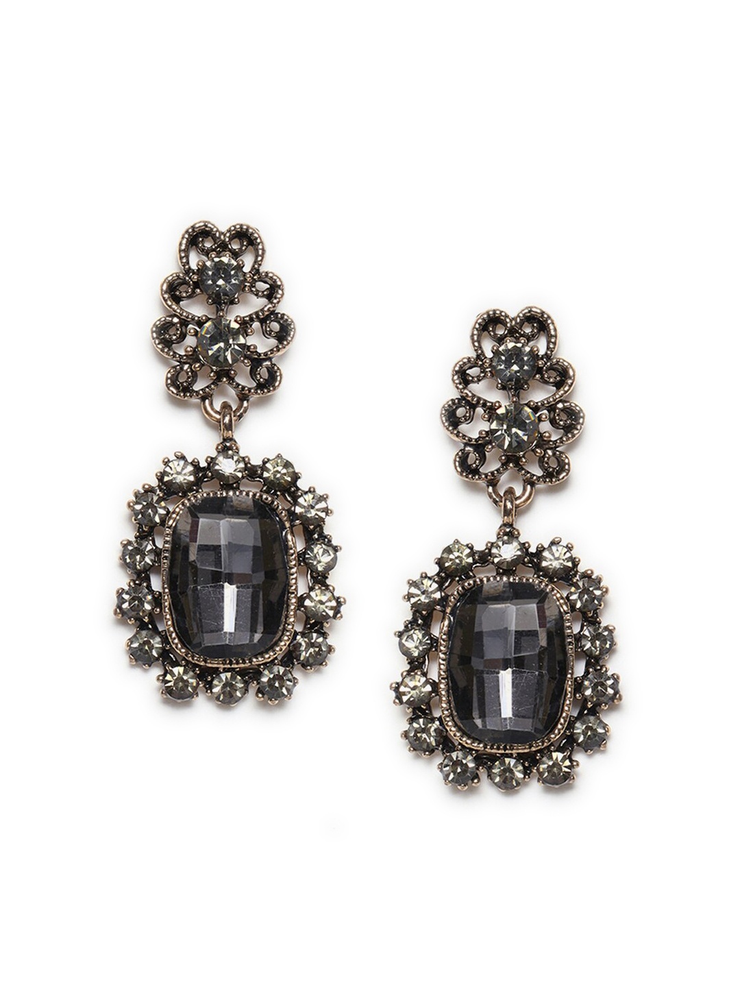 

W Grey Geometric Drop Earrings
