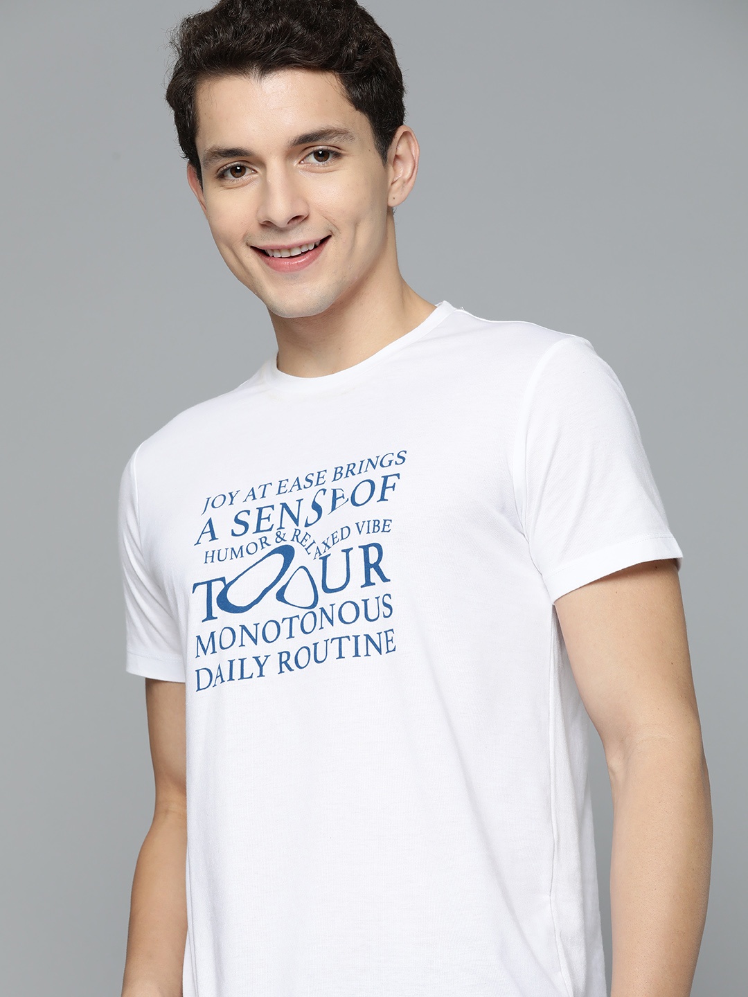 

Mast & Harbour Men White Typography Printed T-shirt