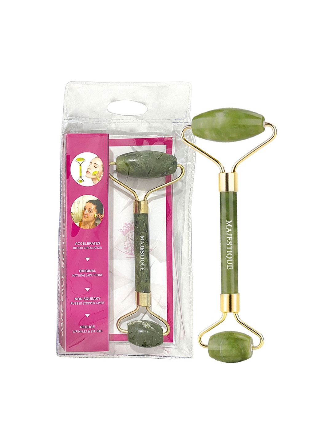 

MAJESTIQUE Jade Face Roller - Green
