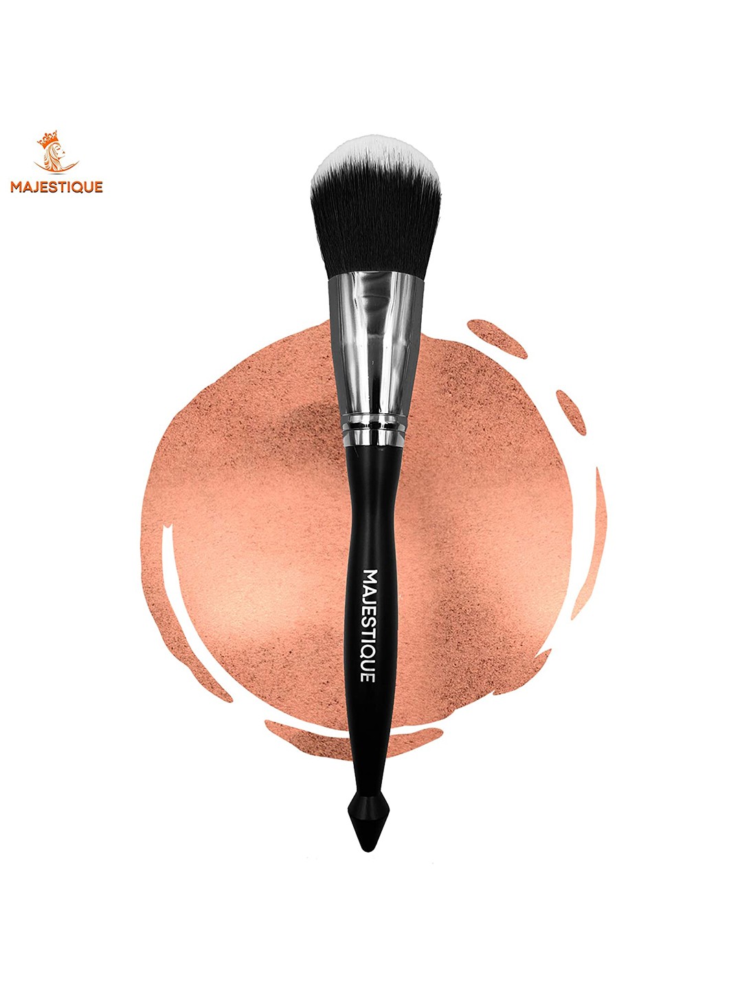 

MAJESTIQUE Set Of 2 Compact Makeup Brush, Red