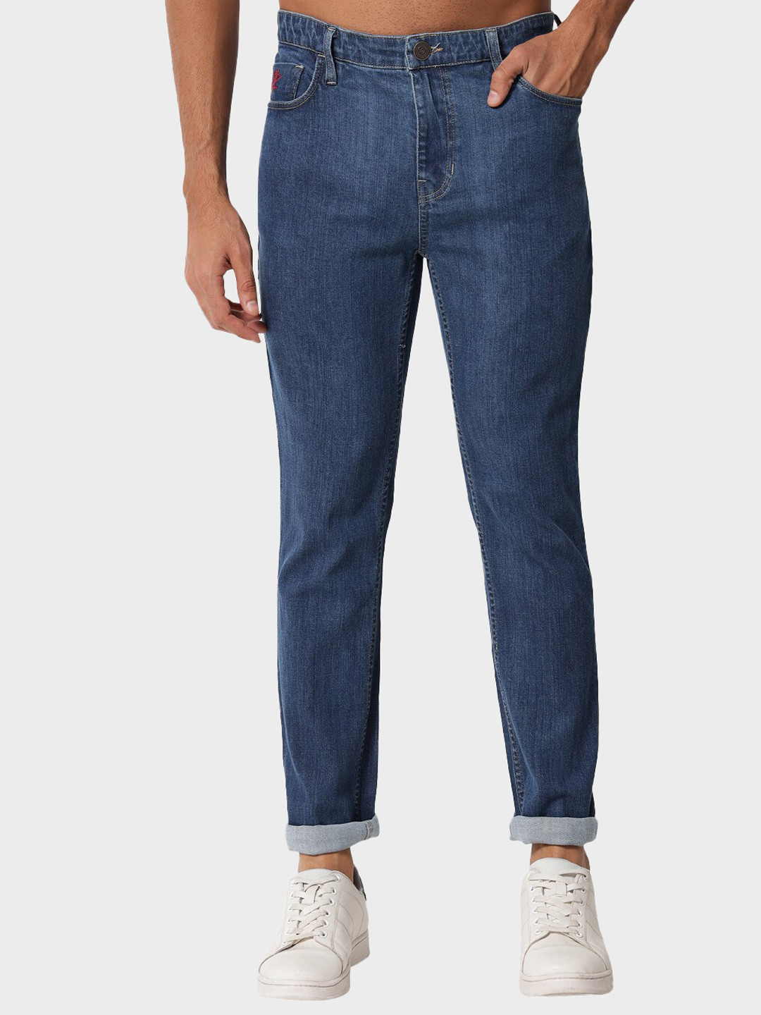 

Aazing London Men Blue Slim Fit Acid Wash Stretchable Jeans