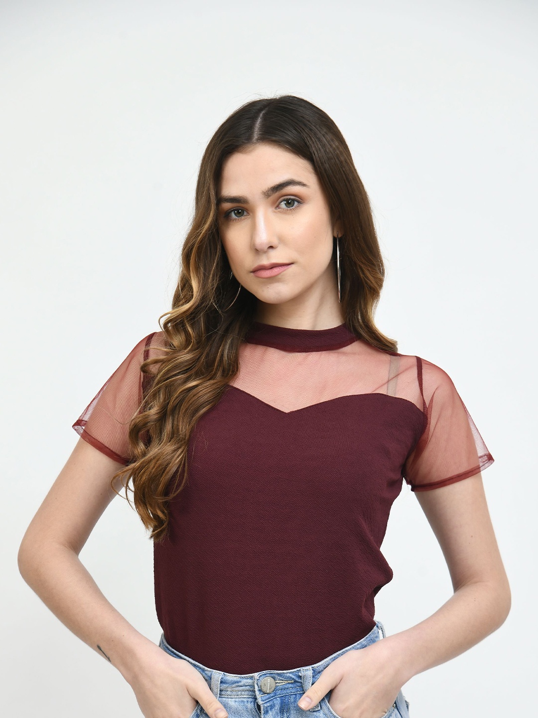 

IUGA Burgundy Top