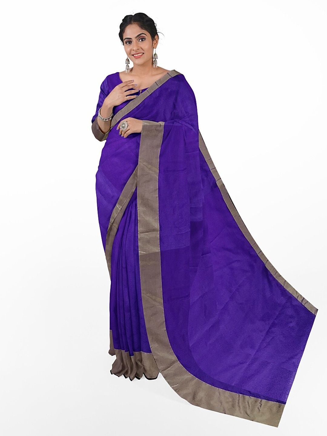 

Florence Purple Silk Cotton Sungudi Saree