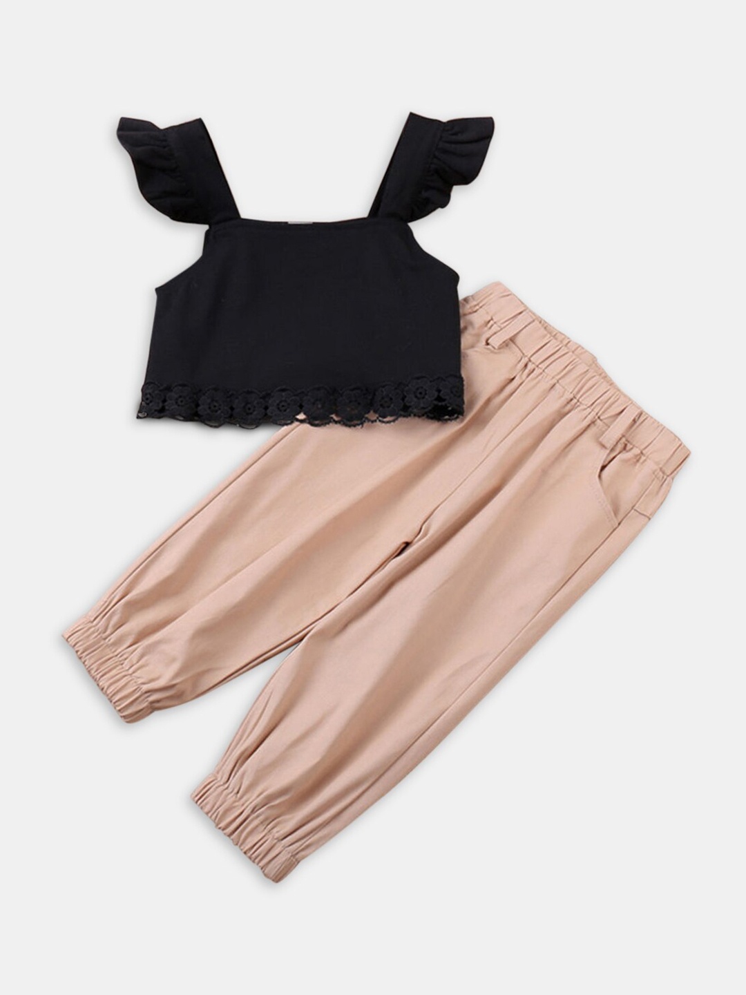 

Hopscotch Girls Black & Beige Top with Trousers
