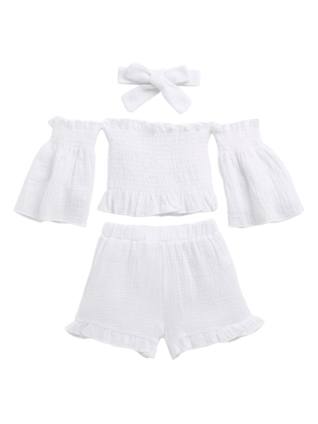 

Hopscotch Girls White Top with Shorts