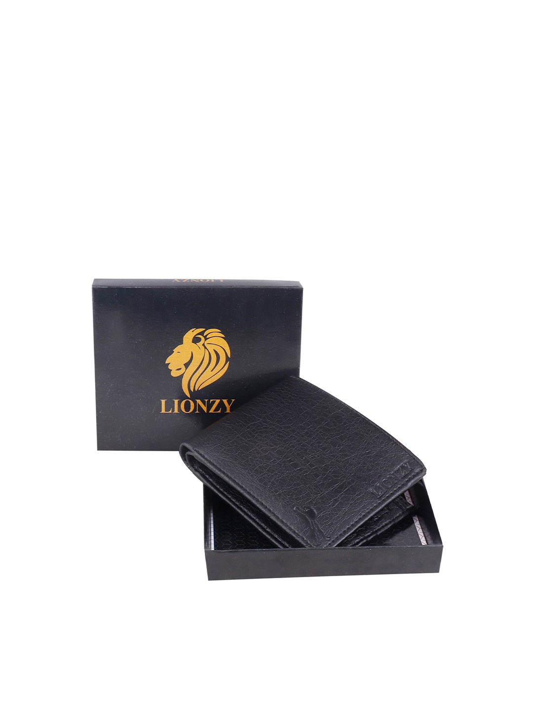 

LIONZY Men Black Two Fold Wallet
