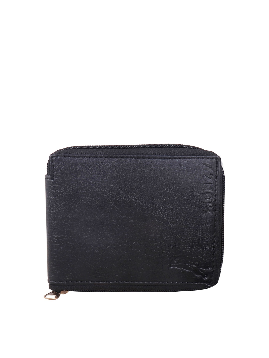 

LIONZY Men Black Synthetic Leather Zip Around Wallet