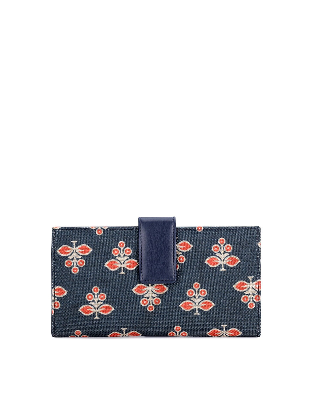 

THE CLOWNFISH Orlanda Green & Red Floral Printed Two Fold Wallet