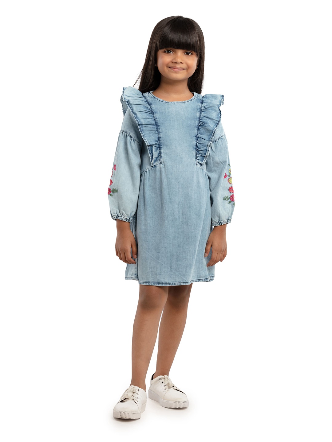 

UNDER FOURTEEN ONLY Girls Blue T-shirt Dress