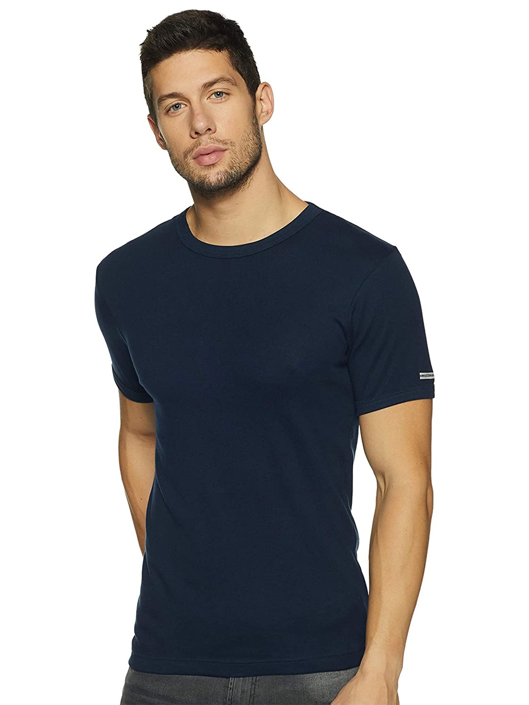 

Macroman M-Series Men Navy Blue Regular fit T-shirt