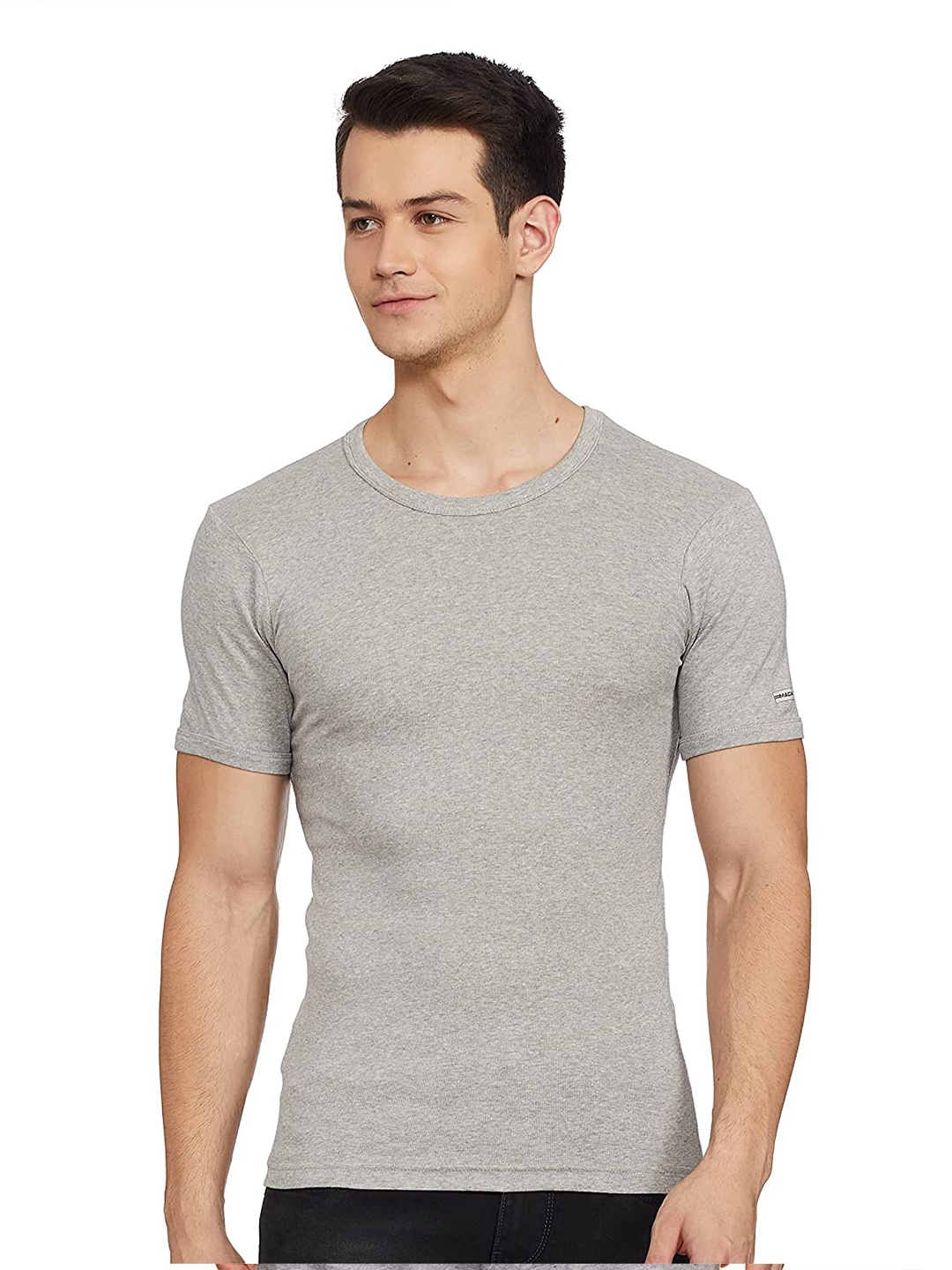 

Macroman M-Series Men Grey Melange Regular fit T-shirt