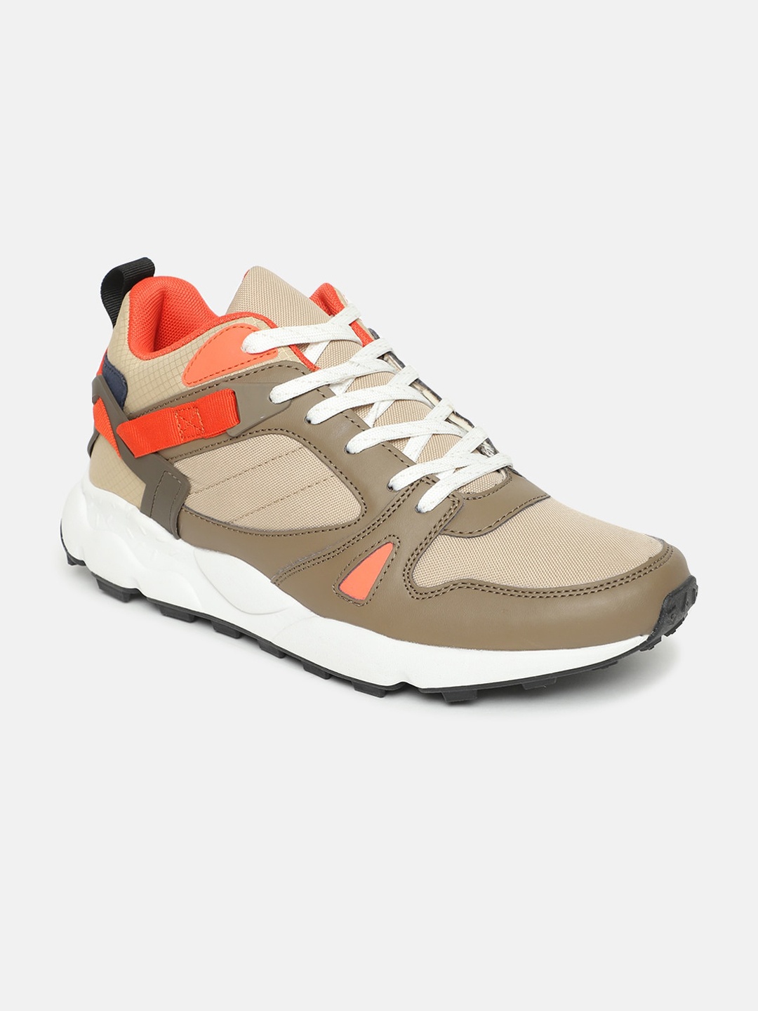 

United Colors of Benetton Men Multicoloured Colourblocked PU Sneakers, Multi