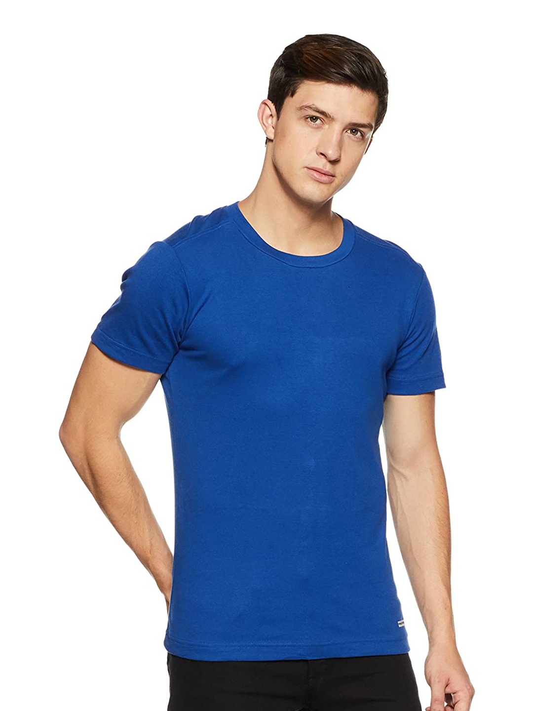

Macroman M-Series Men Blue Round Neck T-shirt