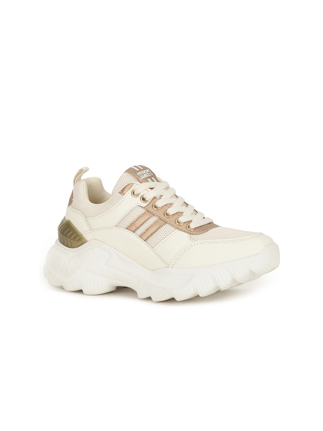 

North Star Women Beige PU Sneakers