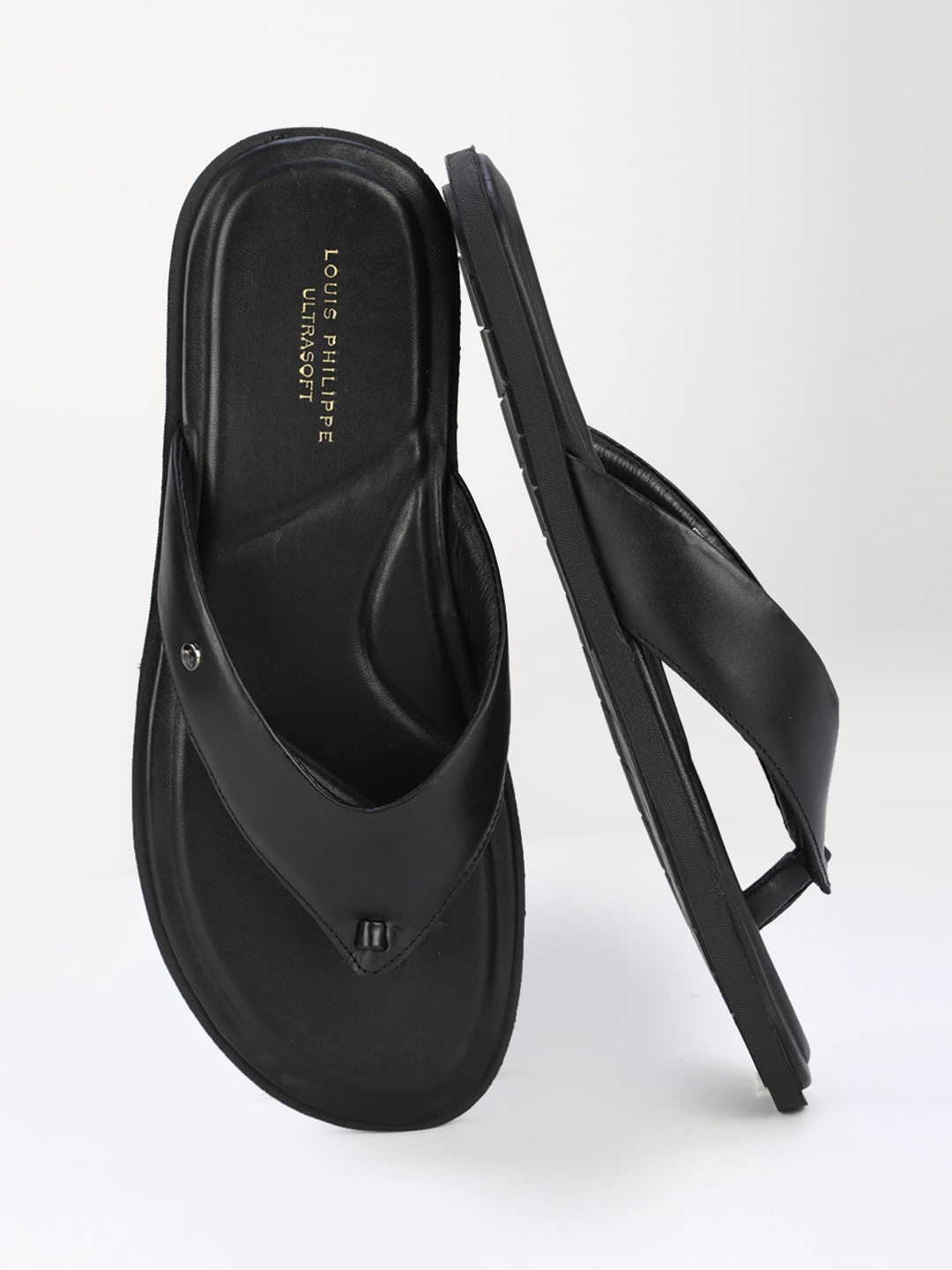 

Louis Philippe Men Black Thong Flip-Flops