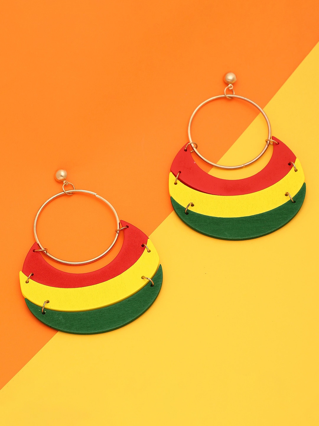 

SOHI Multicoloured Contemporary Drop Earrings, Multi
