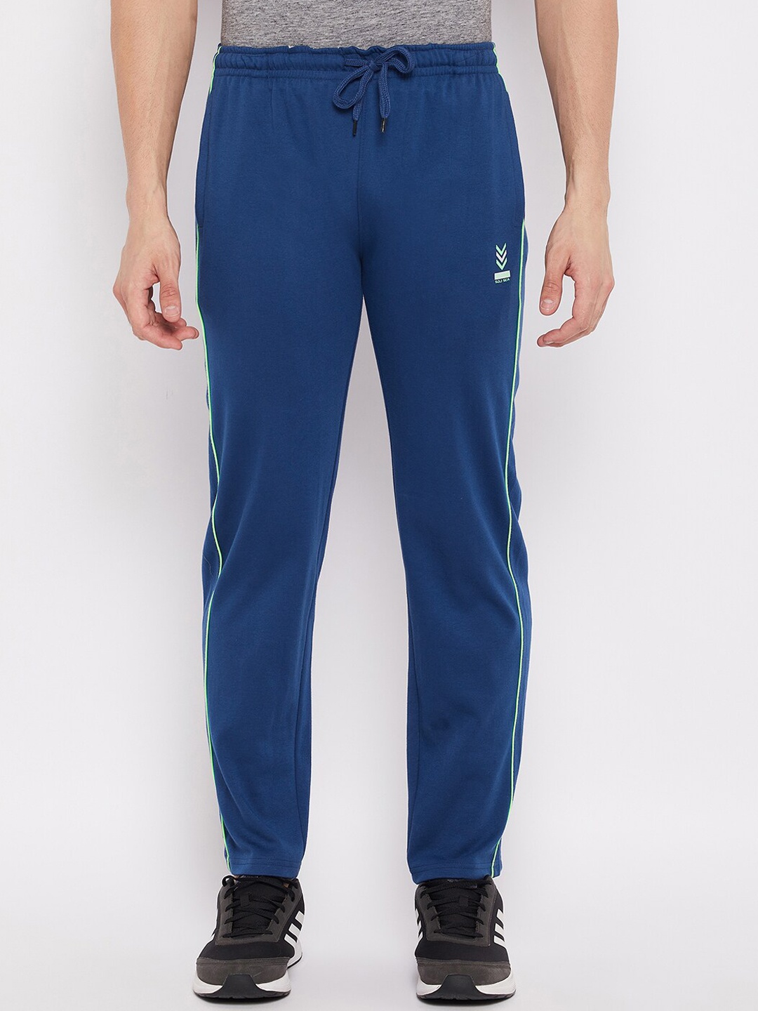 

Duke Men Blue Solid Cotton Track Pants